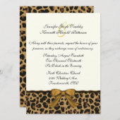 流行の野生のジャガーパターン結婚式招待状 招待状 (正面/裏面)