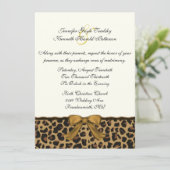 流行の野生のジャガーパターン結婚式招待状 招待状 (スタンド正面)