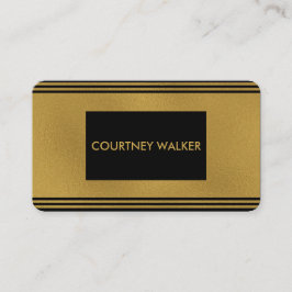 流行の金ゴールドホイルおよび黒い名刺 名刺