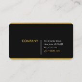 流行の金ゴールドホイルおよび黒い名刺 名刺 (裏面)