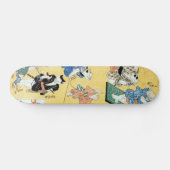 流行猫の狂言づくし、国芳猫役、国芳、浮世絵 スケートボード (横)