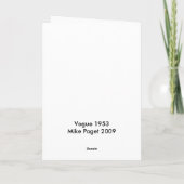 流行1953の空白のな挨拶状 カード (裏面)