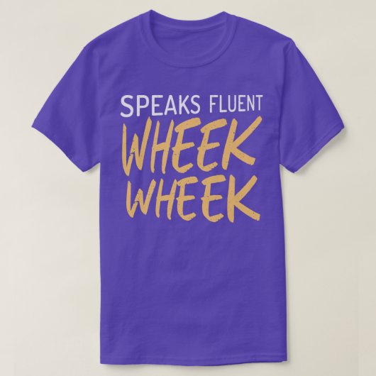 流話流なwheekwheekかわいいギニア豚の所有者Pr Tシャツ (デザイン正面)