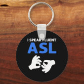 流話流Asl。Aslハンドサイン言語ろうリード キーホルダー (正面)