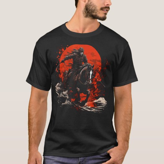 流鏑馬 サムライ 武士 日本 A Tシャツ (正面)