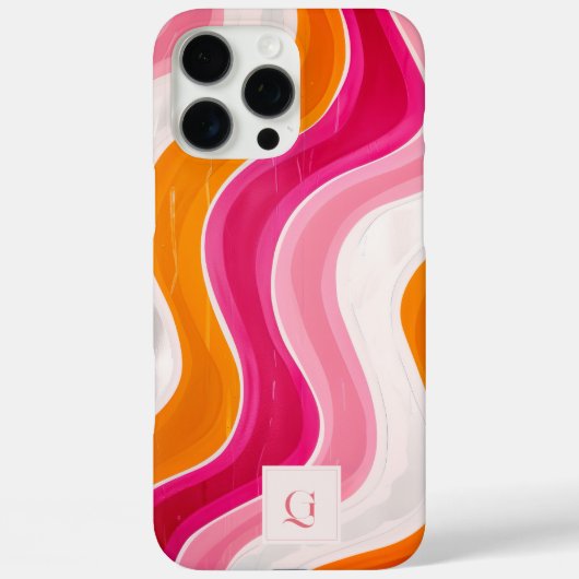 流鮮やかれ | レトロファンキーイニシャルモノグラム Case-Mate iPhoneケース (裏面)