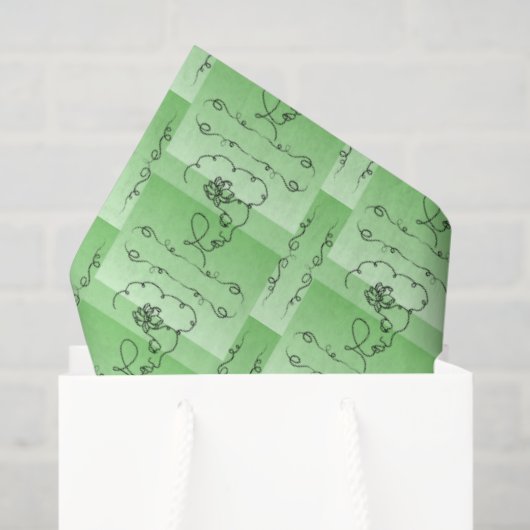 流麗なビューティー セージ ティッシュペーパー 薄葉紙 (ギフトバッグ)