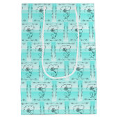 流麗な美しさのアクア ヴァーティカル ギフトバッグ (裏面)