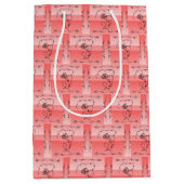 流麗な美しさのサンゴ　縦型ギフトバッグ ミディアムペーパーバッグ (正面)