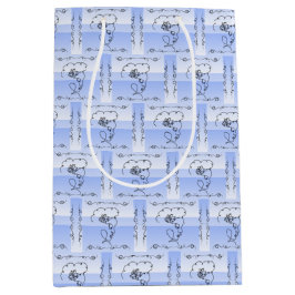 流麗な美しさのパープル 縦型ギフトバッグ ミディアムペーパーバッグ