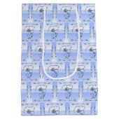 流麗な美しさのパープル　縦型ギフトバッグ ミディアムペーパーバッグ (裏面)