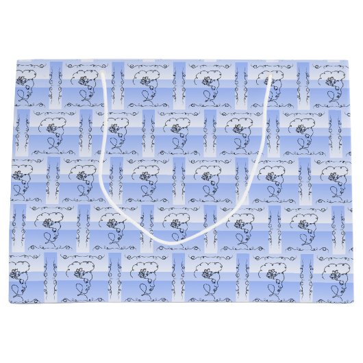 流麗な美しさのペリウィンクル　ギフトバッグ ラージペーパーバッグ (正面)