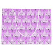 流麗な美しさのラベンダー ギフトバッグ (裏面)