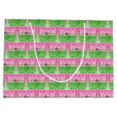 流麗な美しさのロゼル水平ギフトバッグ ラージペーパーバッグ (裏面)