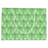 流麗な美しさの水平ギフトバッグ ラージペーパーバッグ (裏面)