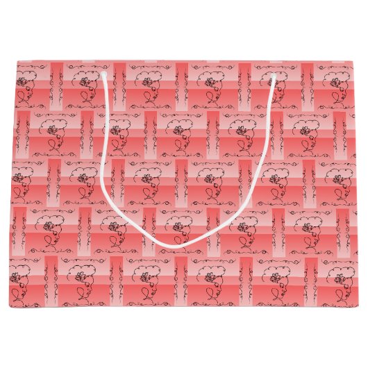 流麗な美しさの珊瑚　横型ギフトバッグ ラージペーパーバッグ (正面)