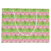 流麗な美しさの芍薬 横型ギフトバッグ ラージペーパーバッグ (裏面)