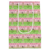 流麗な美しさの芍薬 縦型ギフトバッグ ミディアムペーパーバッグ (裏面)