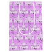 流麗な美しさ ラベンダー 縦型ギフトバッグ ミディアムペーパーバッグ (裏面)