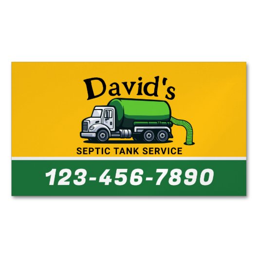 浄化槽揚水サービスプロフェッショナル マグネット名刺 (正面)