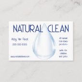 浄水滴白背景清掃サービス 名刺 (正面)