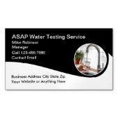 浄水試験クールサービス マグネット名刺 (正面)