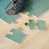 浅いカヌーをアウトリガー海 ジグソーパズル (側面)