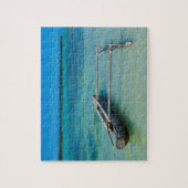 浅いカヌーをアウトリガー海 ジグソーパズル (縦)