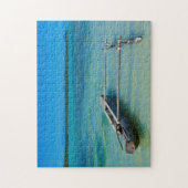 浅いカヌーをアウトリガー海 ジグソーパズル (縦)