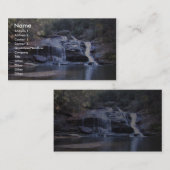 浅いプールへの広い滝 名刺 (正面/裏面)