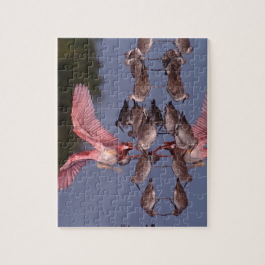 浅い水のウィレットとローズテスプーンビル ジグソーパズル (縦)