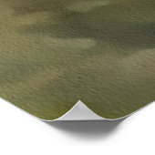 浅い水のグリーンカエルのアクリル絵画ズ ポスター (角)