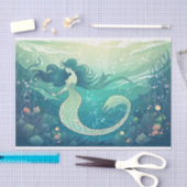 浅い海に浮かぶ人魚で、光が満ちていた 薄葉紙 (クラフト)