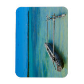 浅い海のアウトリガーカヌー マグネット (縦)