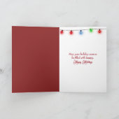 浅い海の中のクリスマスヒトデ シーズンカード (内部)