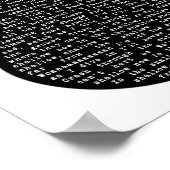 浅い白黒ギターソングリリックプリント ポスター (角)