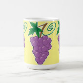 浅い黄色のブドウの束 コーヒーマグカップ (中央)