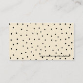 浅い黄色及び黒い女の子の演劇の日付カード コーリングカード (裏面)