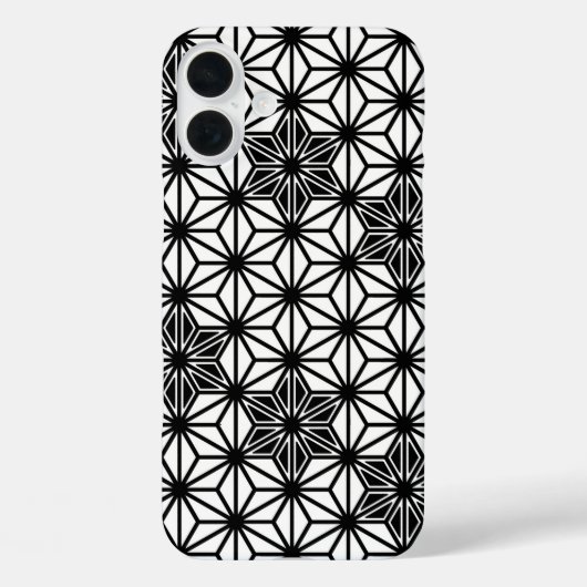 浅ノ葉模様 白と黒 Case-Mate iPhoneケース (裏面)