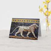 浅浮き彫り、Ishtarのライオンのゲート-イスタンブール カード (黄色い花)