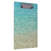 浅瀬パーソナライズされたターコイズ&砂 クリップボード (右)