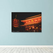 浅草の浅草寺 日本 旅行 風景 キャンバスプリント (インサイチュ (ウッドフロア))