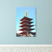 浅草の浅草寺 日本 旅行 風景 キャンバスプリント (インサイチュ (ウッドフロア))