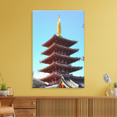 浅草の浅草寺 日本 旅行 風景 キャンバスプリント (インサイチュ (リビング))
