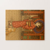 浅草の着物娘と芝犬 ジグソーパズル (横)