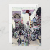 浅草劇場街1900年代の複製 ポストカード (正面/裏面)