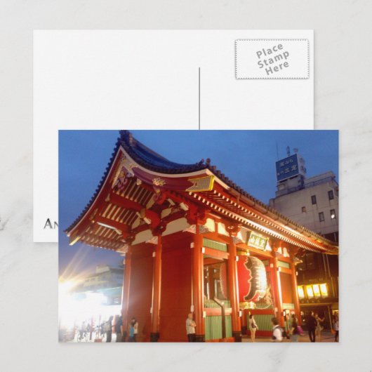 浅草寺の門（浅草） ポストカード (正面/裏面)