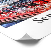 浅草寺浅草日本旅行水彩色 ポスター (角)