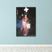 浅草芸者ネオ東京 キャンバスプリント (インサイチュ (ウッドフロア))