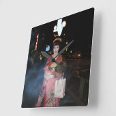 浅草芸者ネオ東京 スクエア壁時計 (傾斜)